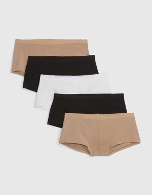 Organic Stretch Cotton Shorty (5-Pack) multi