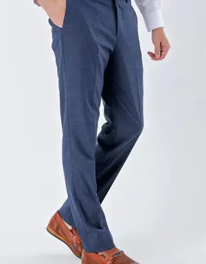 Lacivert Yan Cepli Comfort Fit Rahat Kesim Klasik Pantolon 1003235152