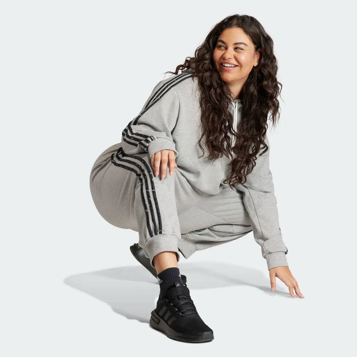 Adidas Essentials 3-Stripes Animal-Print 7/8 Pants (Plus Size). 3