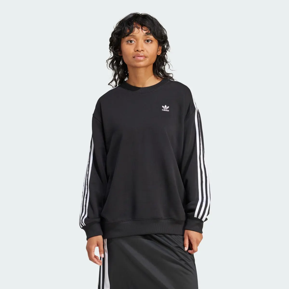 Adidas 3-Streifen Oversized Sweatshirt. 2