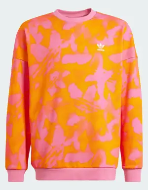 Adidas Summer Allover Print Crew Sweatshirt