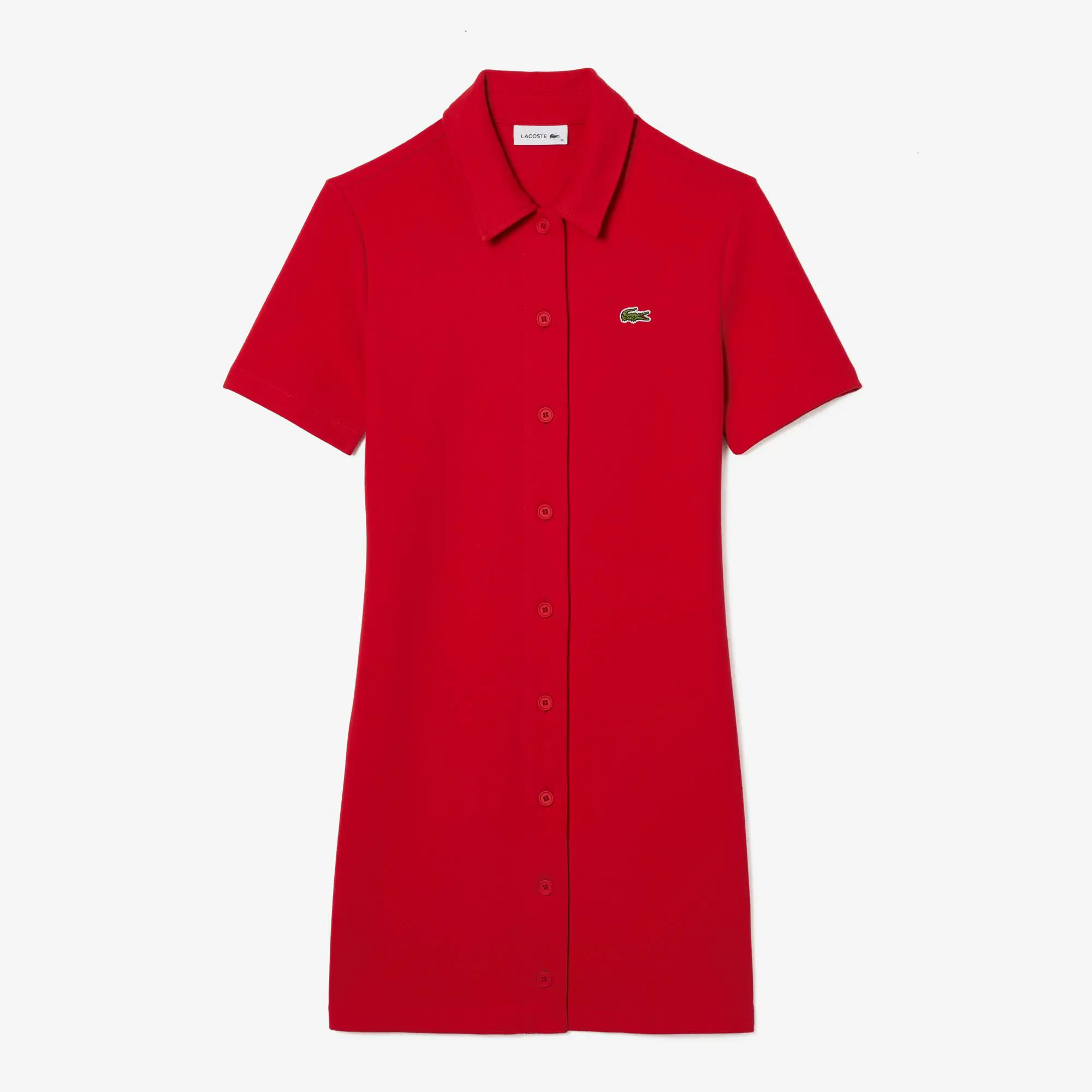 Lacoste Women’s Lacoste Organic Cotton Buttoned Polo Dress. 2