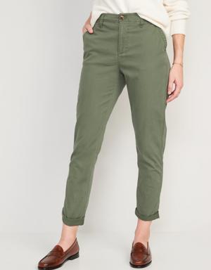 High-Waisted OGC Chino Pants for Women green
