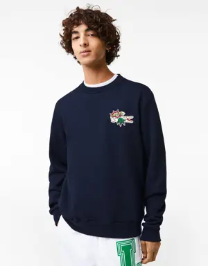 Men's Lacoste Holiday Badge Organic Cotton Sweatshirt