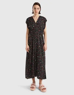 floral dress in sustainable viscose