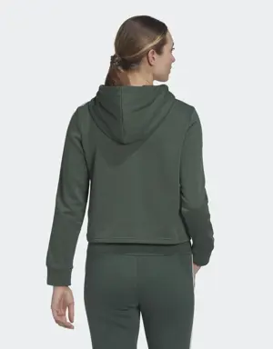 Essentials 3-Stripes Cropped Hoodie