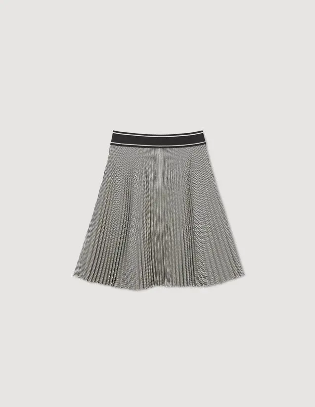 Sandro Short pleated skirt with rhinestones. 2