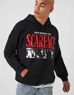 Forever 21 Scarface Graphic Hoodie Heather Grey/Multi