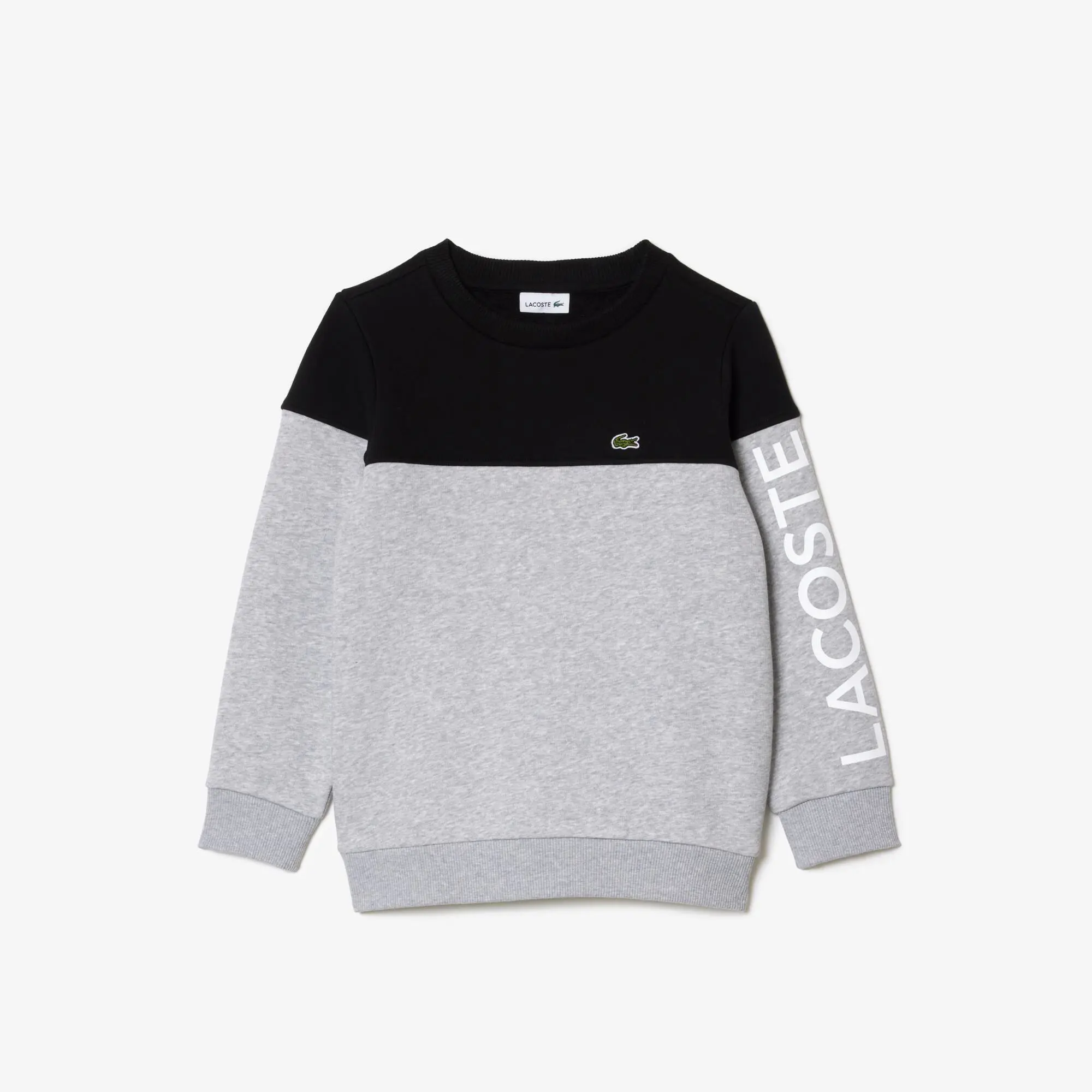 Lacoste Kids’ Colourblock Sweatshirt in Organic Cotton Fleece. 2