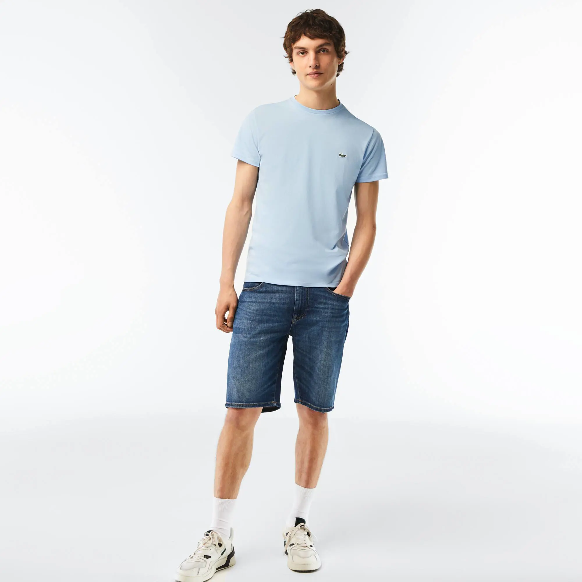 Lacoste Men's Slim Fit Stretch Cotton Denim Bermuda Shorts. 1