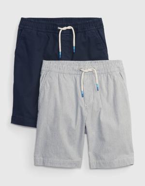 Kids Easy Pull-On Shorts (2-Pack) blue