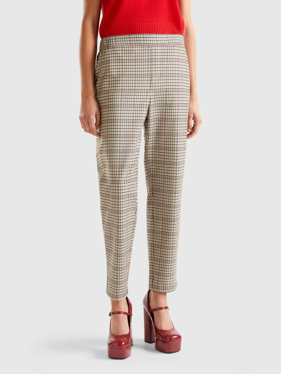 Benetton patterned pants with elastic waist. 1
