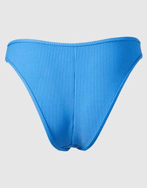 New! Swimwear Ribbed Cheeky Bikini Bottom
