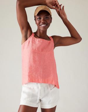 Athleta Voyager Linen Tank orange