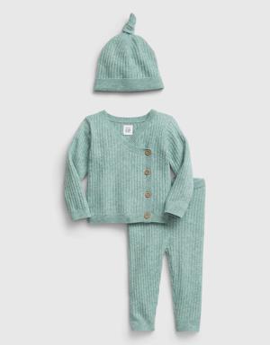 Baby Rib Sweater Outfit Set blue