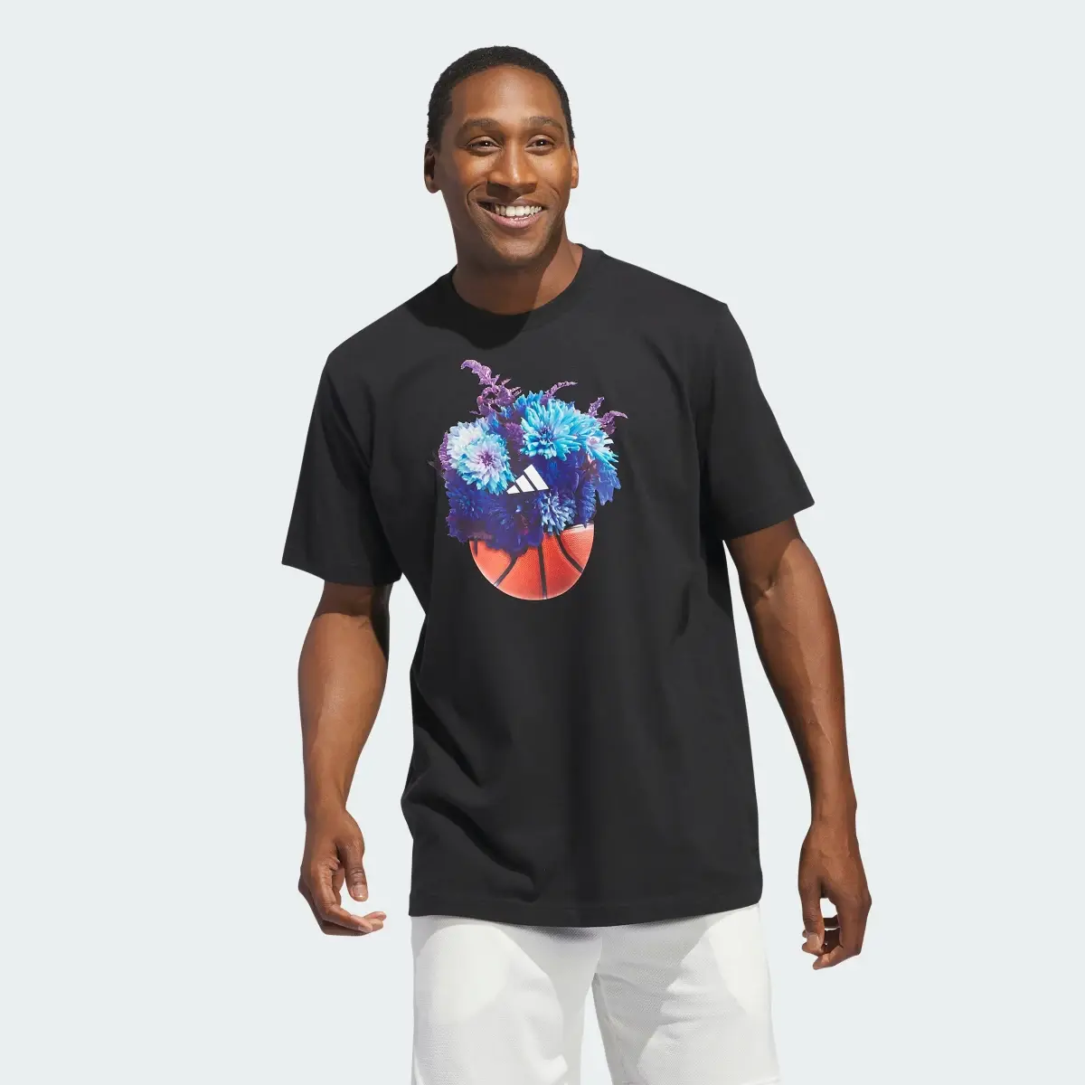 Adidas Floral Hoops Graphic Tee. 2