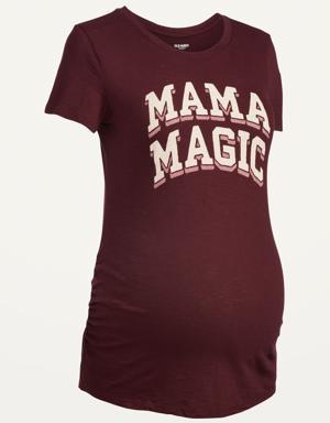 Old Navy Maternity Graphic Side-Shirred T-Shirt red