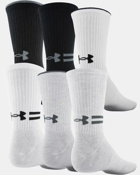 Under Armour Men's UA Essential Crew Socks 6-Pack. 2