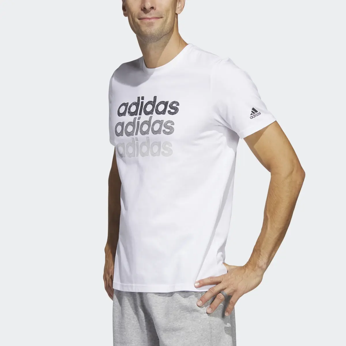 Adidas Multi Linear Sportswear Graphic Tee (Short Sleeve). 1