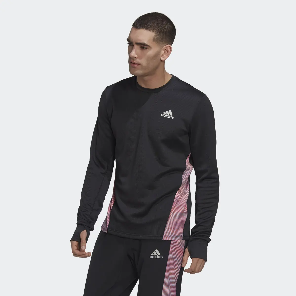 Adidas Sweat-shirt Own the Run Colorblock. 2