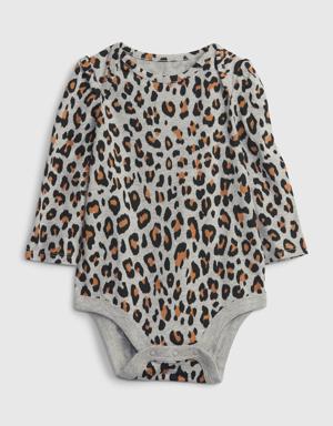 Baby 100% Organic Cotton Mix and Match Printed Bodysuit gray