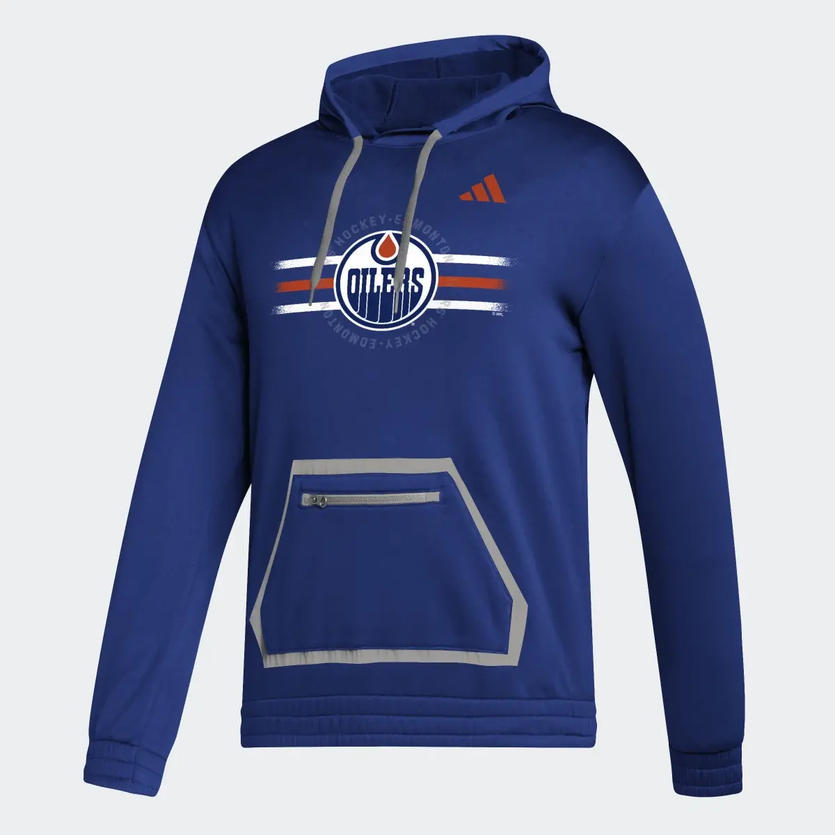 Adidas Oilers Team Issue Pullover Hoodie. 1