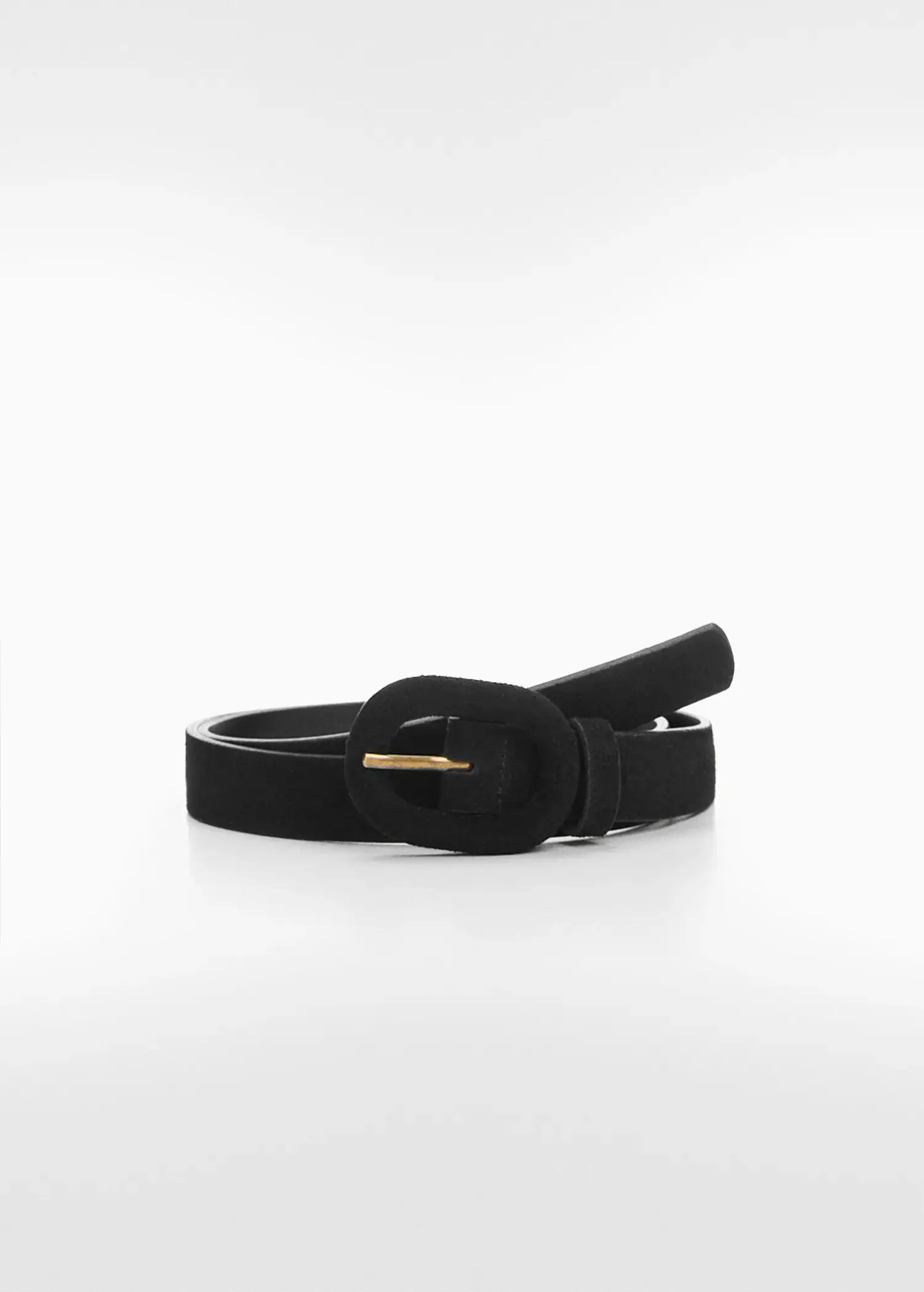 Mango Leather belt with wide buckle. 1