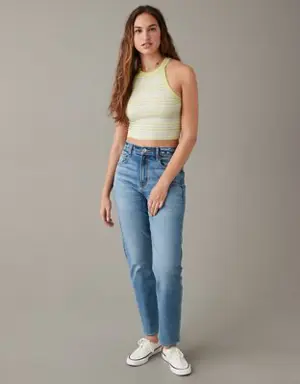 Cropped High-Neck Tank Top