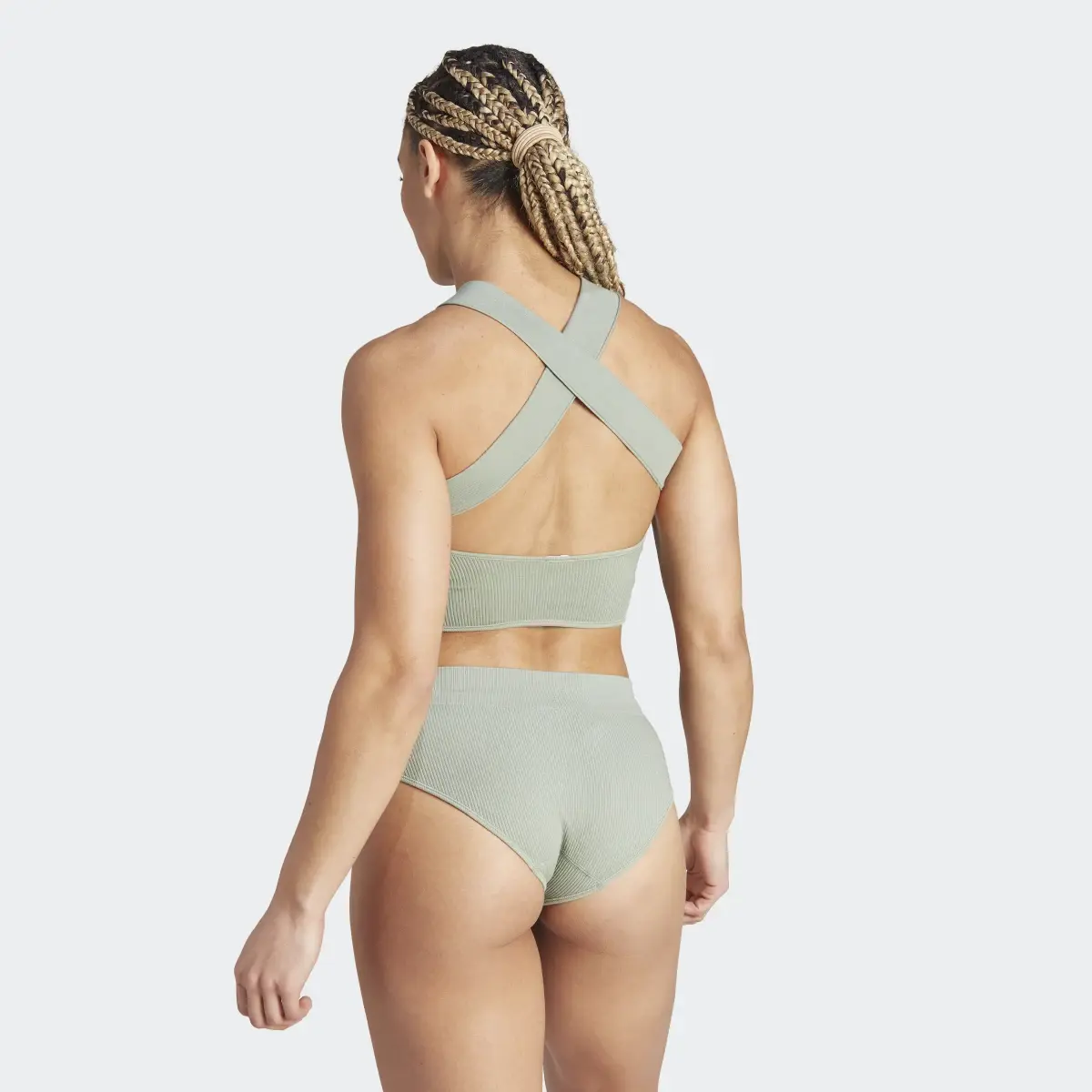 Adidas Reggiseno Ribbed Active Seamless Halter. 3