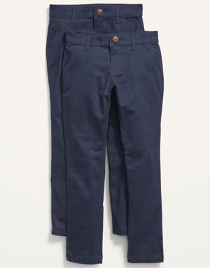 Old Navy School Uniform Skinny Chino Pants 2-Pack for Girls blue