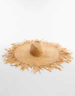 Natural fiber maxi hat