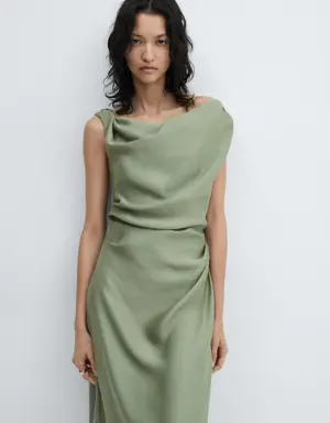Asymmetrical pleated dress