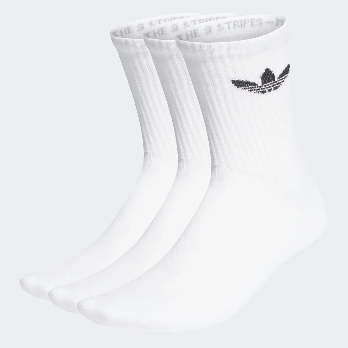 Adidas Cushioned Trefoil Mid-Cut Crew Socks 3 Pairs. 1