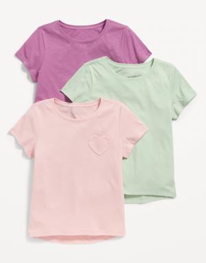 Softest Printed T-Shirt 3-Pack for Girls green