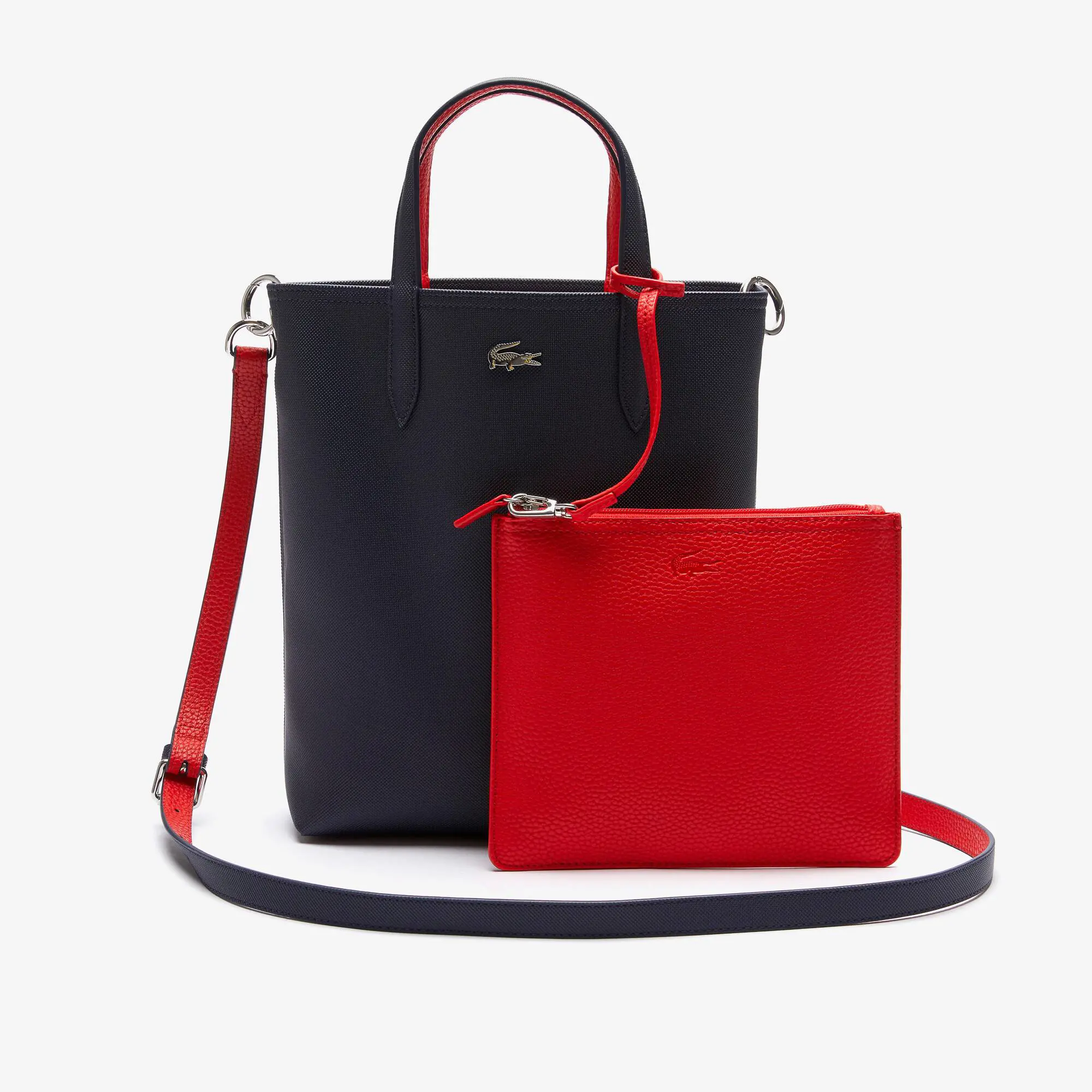 Lacoste Mala tote reversível em lona revestida Anna para Mulher. 1