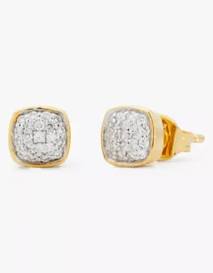 Fine Time To Shine Pavé Diamond Studs