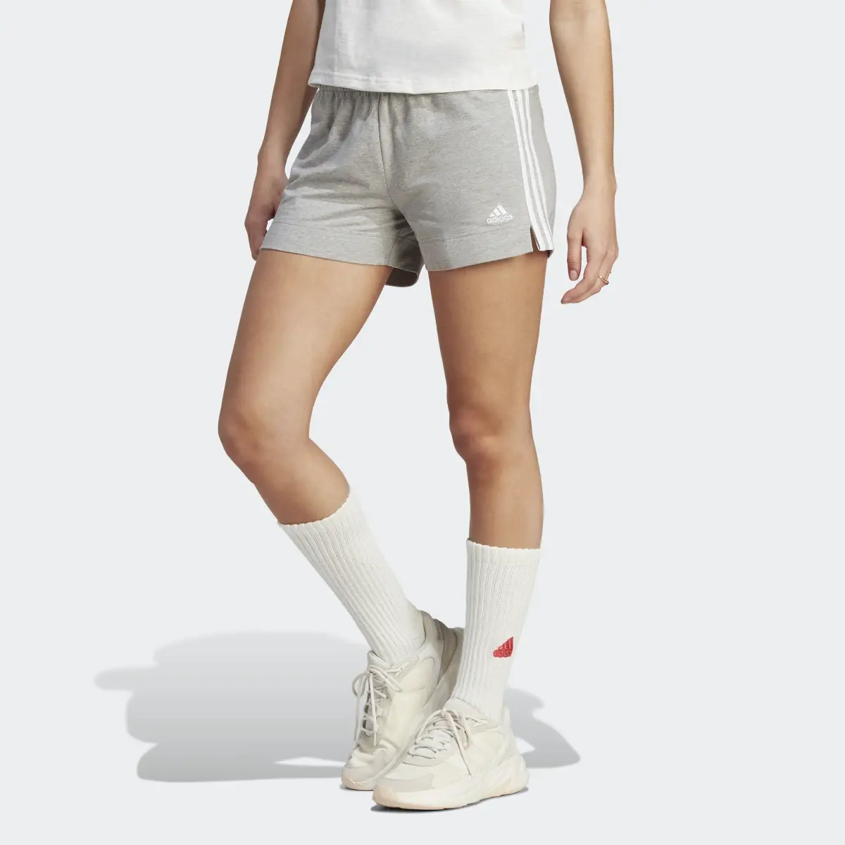 Adidas Essentials Slim 3-Stripes Shorts. 1
