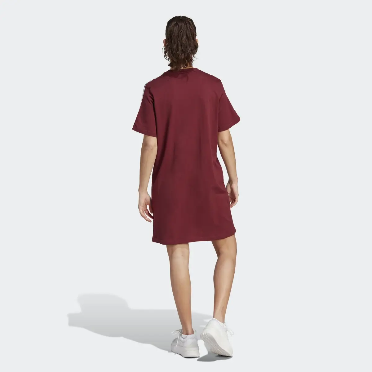 Adidas - Essentials 3-Stripes Single Jersey Boyfriend Tee Dress