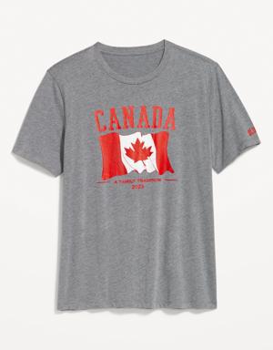 Canada Flag Graphic T-Shirt for Men gray