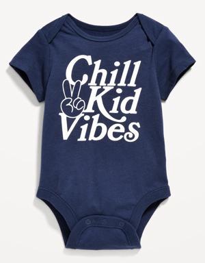 Unisex Matching "Chill Kid Vibes" Bodysuit for Baby blue