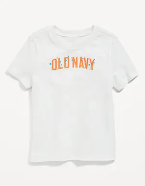 Old Navy Unisex Logo-Graphic T-Shirt for Toddler white