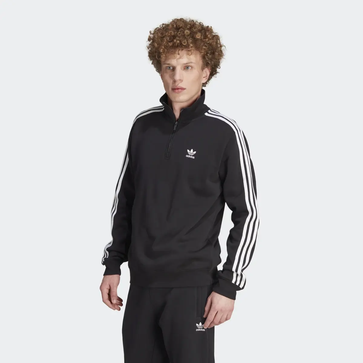 Adidas Adicolor Classics 3-Stripes Half-Zip Sweatshirt. 2