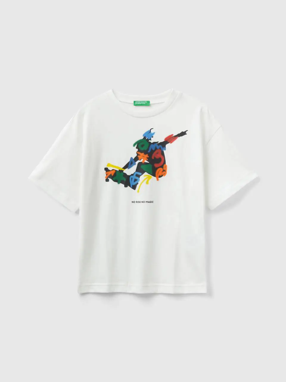 Benetton crew neck t-shirt with print. 1