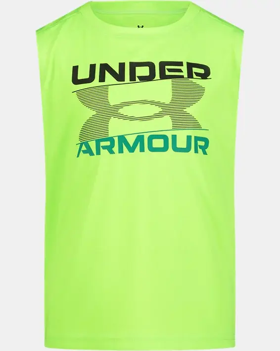 Under Armour Toddler Boys' UA Grade Logo Muscle T-Shirt. 1