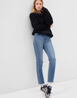 Mid Rise Classic Straight Jeans blue