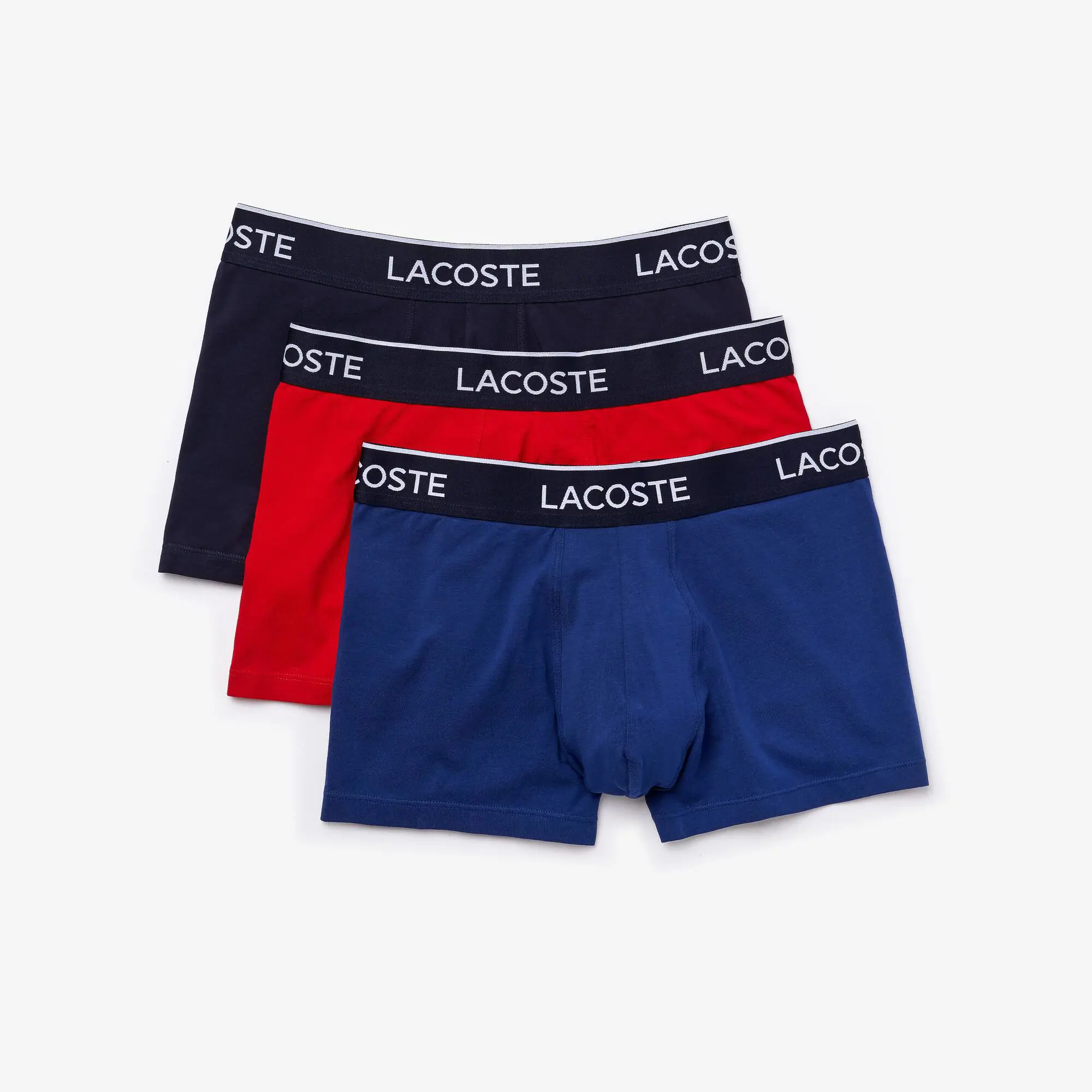 Lacoste Pack de 3 cuecas tipo boxers justos casuais em preto para homem. 2