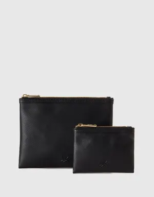 two bags in imitation leather