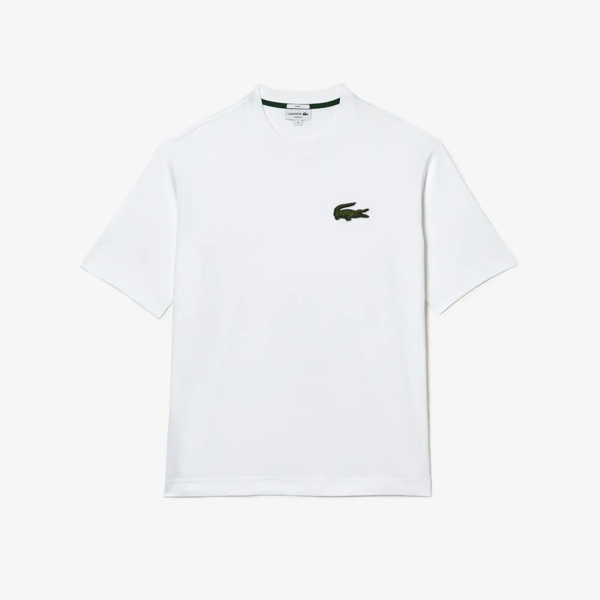 Lacoste T-shirt unisexe loose fit avec grand crocodile coton biologique. 2 Lacoste T-shirt unisexe loose fit avec grand crocodile coton biologique. 2