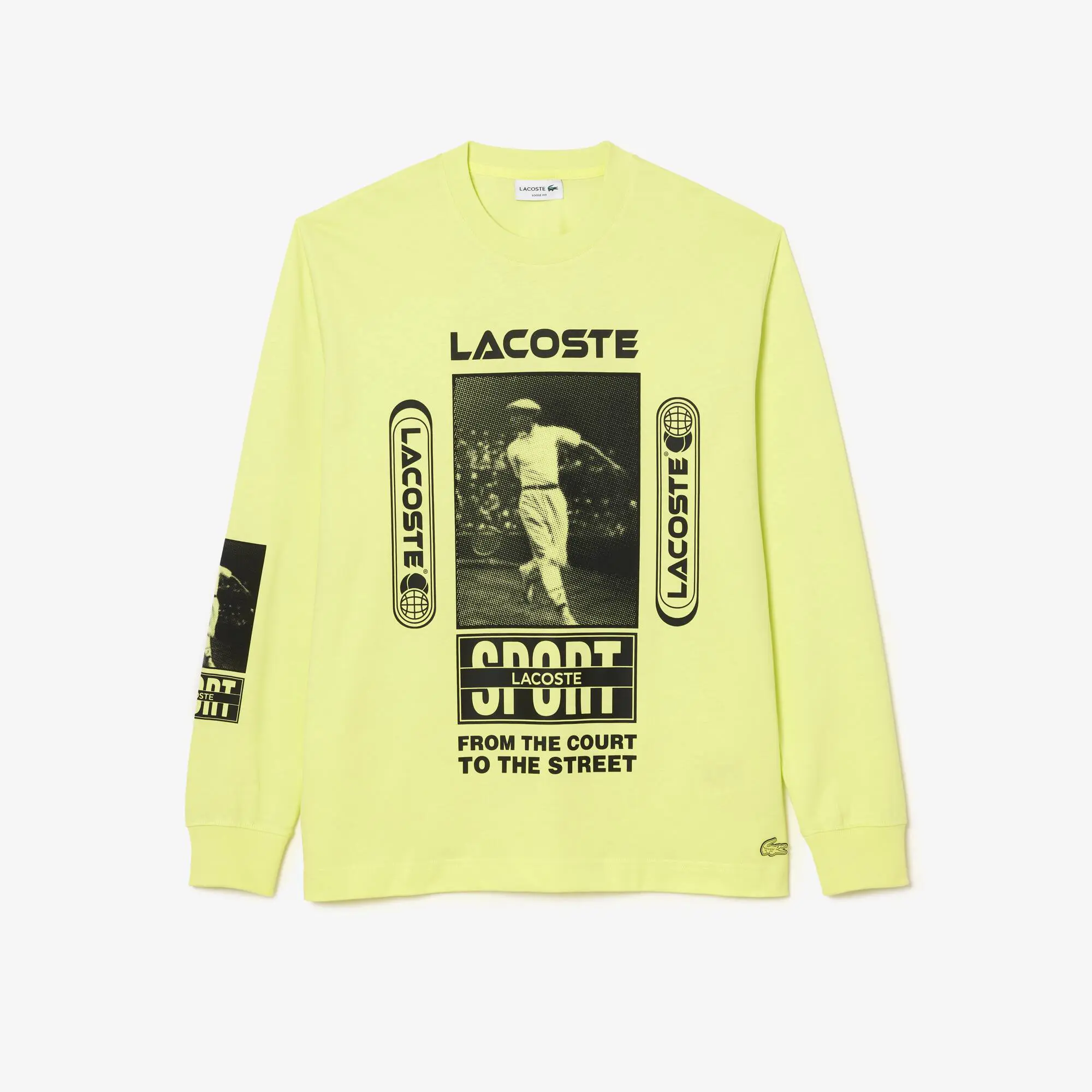 Lacoste Men's Loose Fit René Lacoste Print T-Shirt. 2