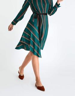 Emerald Pattern-Block Dress